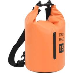 vidaXL Dry Bag with Zipper Orange 15 L PVC