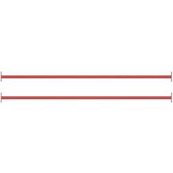 vidaXL Barres fixes d'exercice 2 pcs 125 cm Acier Rouge