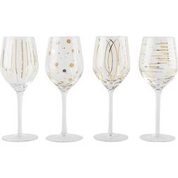 Mikasa Cheers Metallic Gold Verre à Vin 40cl 4pcs