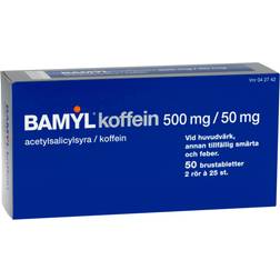 Bamyl Koffein 500mg/50mg 50 st Brustablett