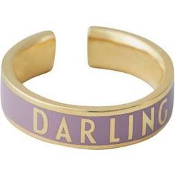 Design Letters Word Candy Ring - Gold/Purple