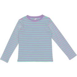 Little Pieces Elly Rib Ls Blouse Noos - Lavendula/Beach Glas (17123303)