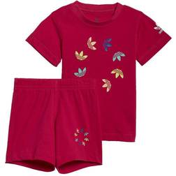 adidas Adicolor Shorts and Tee Set - Bold Pink (HE6852)