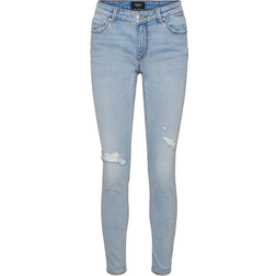 Vero Moda Lydia Skinny Fit Low Jeans - Blue/Blue Light Denim