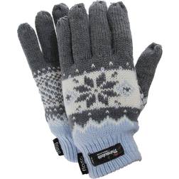 Floso Women's Thinsulate Fairisle Thermal Gloves - Blue