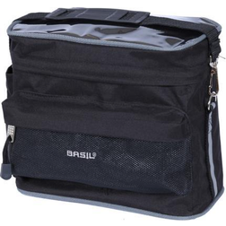 Basil sac guidon Mali avec fenêtre en carton litres noir 26x23x13