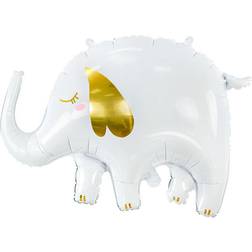 PartyDeco Foil Balloons Elephant Light Blue/Gold