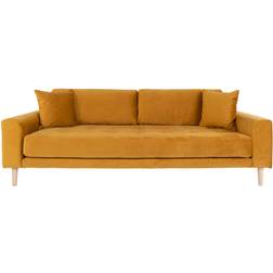 House Nordic Lido Mustard Yellow Sofa 210cm 3 Seater
