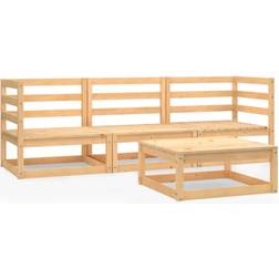 vidaXL 3075324 Loungeset, 1 Bord inkl. 3 Soffor