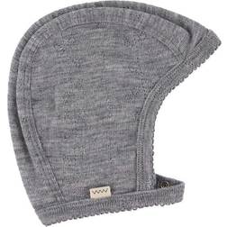 MarMar Copenhagen Hoody Wool Pointelle Hat- Grey Melange