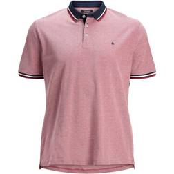 Jack & Jones Classic Plus Size Polo Shirt - Pink/Rio Red