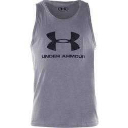 Under Armour Sportstyle Logo Tank Top Men - Steel Light Heather/Black