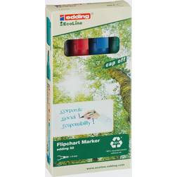 Edding 32 Ecoline Flipchart Marker Assorted 4-pack