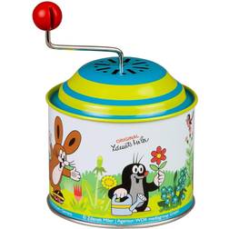 Bolz Lena 52768 x turnbox The Little Mole, Music Approx. 10.5 x 7.5 cm, tin Swivel Melody The Spring, Metal Box, Rotating Horn, for Children from 18 Months, Organ with Motif, Colourful