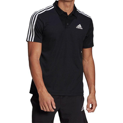 Adidas Primeblue Designed To Move Sport 3-Stripes Polo T-shirt Men - Black