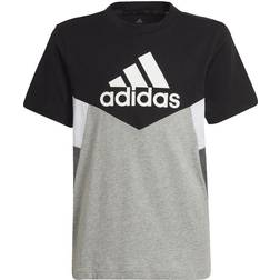 adidas Colorblock T-shirt - Black/Medium Grey Heather/Dark Grey Heather (HA4025)