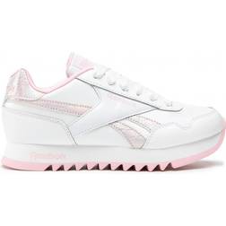 Reebok Girl's Royal Classic Jogger 3 - Cloud White/Cloud White/Pink Glow