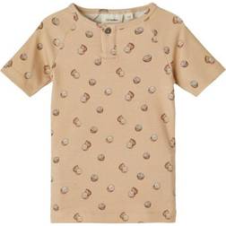 Lil'Atelier Geo SS T-shirt - Semolina (13192112)