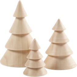 Creativ Company Kunstige juletræer højde 5 7,5 10 cm diameter 3,5 5,4 6,7 cm kejsertræ 3 stk
