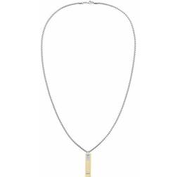 Tommy Hilfiger Dog Tag Necklace - Silver/Gold