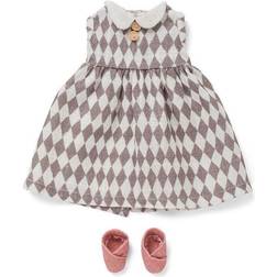 Littlephant Doll Clothes Dress Shoes Harlequin