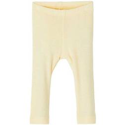 Name It Rib Texture Leggings - Yellow/Double Cream (13199273)