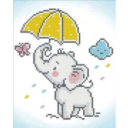 Diamond Dotz Diamond Dotz 20x25 cm Baby Elefant