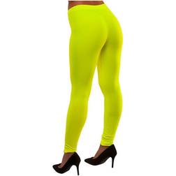 Wicked Costumes Adult Funky Festival 80's Neon Yellow Leggings XS/S Fancy Dress Accessory