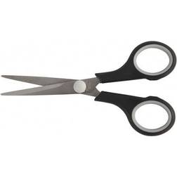 Creativ Company Børnesaks, L: 14 cm, sort, Højre- og venstrehånds saks, 12stk