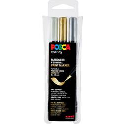 Posca marker PCF-350, 3-pak m.metallic