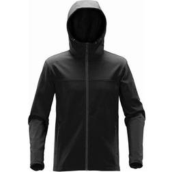 Stormtech Orbiter Softshell Hoodie - Black/Dolphin