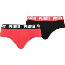 Puma Men's Basic Briefs 2-pack - Red/Black