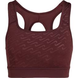 Nike Dri-FIT Swoosh Icon Clash Medium-Support 1-Piece Pad Printed Sports Bra - Bronze Eclipse/Sail