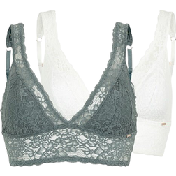 Dorina Lana Light Padded Bralette 2-pack - Green/Ivory