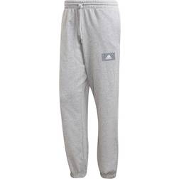 Adidas Essentials FeelVivid Cotton French Terry Straight-Leg Joggers - Medium Grey Heather