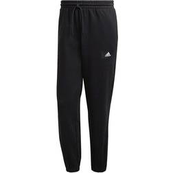 Adidas Essentials FeelVivid Cotton French Terry Straight-Leg Joggers - Black