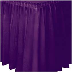 Unique Party 50055 Plastic Deep Purple Table Skirt, 14ft