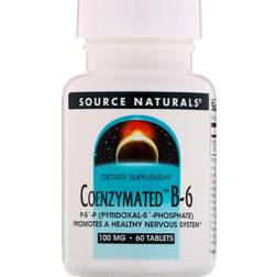 Source Naturals Coenzymated B-6, 100 mg, 60 Tablets