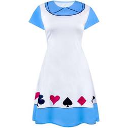 Disney Alice In Wonderland Womens/Ladies Costume Dress Bleu/Blanc/Multicolore