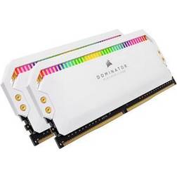 Corsair Mémoire RAM Dominator Platinum RGB CMT32GX4M2D3600C18W 32Go (2x16Go) DDR4 3600MHz CL18 Blanc