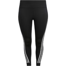 Adidas Optime TrainIcons 3-Stripes 7/8 Tights Women Plus Size - Black/White