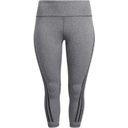 Adidas Optime TrainIcons 3-Stripes 7/8 Plus Size Tights Women - Dark Grey Heather