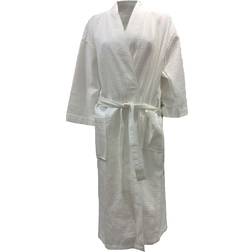 Missya Honeycomb Cotton Robe - White