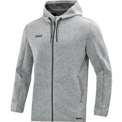 JAKO Premium Basics Hooded Jacket Unisex - Light Grey Melange