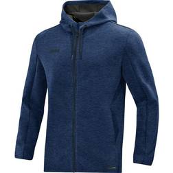 JAKO Premium Basics Hooded Jacket Unisex - Seablue Melange