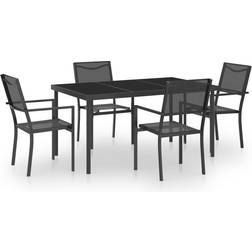 vidaXL 3073516 Set da pranzo per patio, 1 Tavolo incluso 4 Sedie