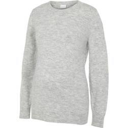 Mamalicious Knitted Maternity Pullover Grey/Light Grey Melange (20013900)