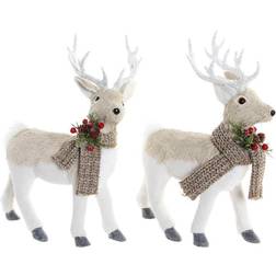 Dkd Home Decor Julepynt DKD Home Decor Polyester Rensdyr (9 x 24 x 33 cm) (2 pcs)