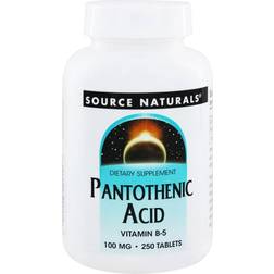 Source Naturals Pantothenic Acid Vitamin B-5 100 mg 250 Tablets