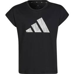 Adidas Aeroready Training Graphic T-shirt Kids - Black/White/Grey Two